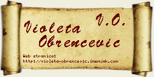 Violeta Obrenčević vizit kartica